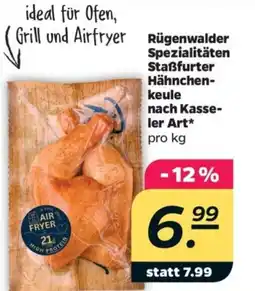Netto Rügenwalder Spezialitäten Staßfurter Hähnchenkeule nach Kasseler Art* Angebot