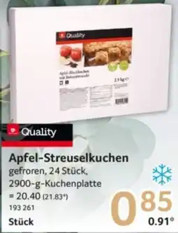 Selgros Quality Apfel-Streuselkuchen Angebot