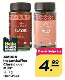 Netto AMORA Instantkaffee Classic oder Mild Angebot