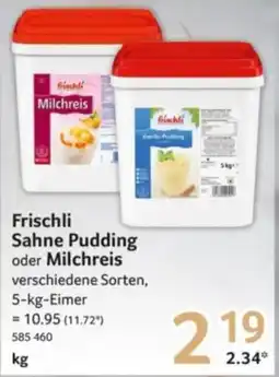 Selgros Frischli Sahne Pudding oder Milchreis Angebot
