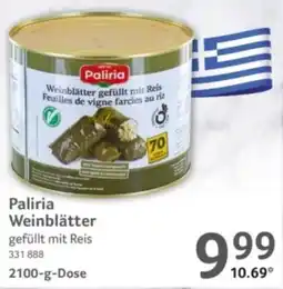 Selgros Paliria Weinblätter gefüllt mit Reis Angebot
