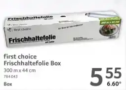 Selgros first choice Frischhaltefolie Box Angebot
