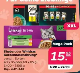Netto Sheba oder Whiskas Katzen Nassnahrung Angebot