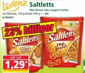 Norma Lorenz Saltletts Mini Brezel oder Laugen Cracker 150g Beutel Angebot