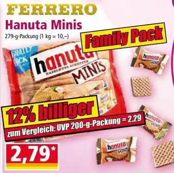 Norma Ferrero Hanuta Minis 279g Angebot