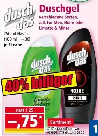 Norma Duschdas Duschgel 250ml Angebot