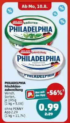 PENNY PHILADELPHIA Frischkäsezubereitung Angebot