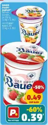PENNY BAUER Fruchtjoghurt* Versch. Sorten, je 250 g Angebot