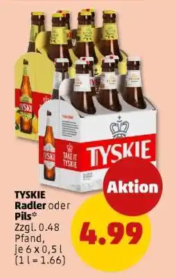 PENNY TYSKIE Radler oder Pils Angebot