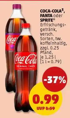 PENNY COCA-COLA³, FANTA oder SPRITE Angebot