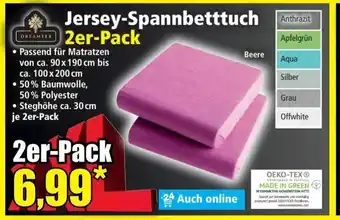 Norma Jersey Spannbetttuch 2er Pack Angebot