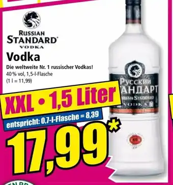 Norma Russian Standard Vodka 1,5L Angebot