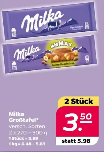 NETTO Milka Großtafel 2x270-300g Angebot