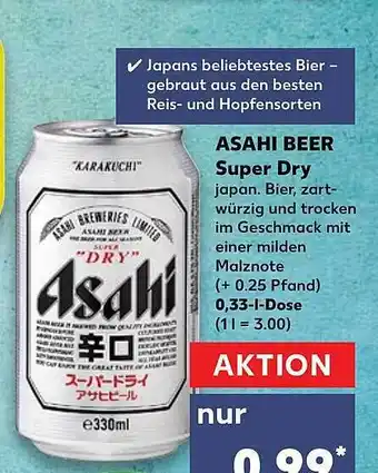 Kaufland Asahi Beer Super Dry Angebot