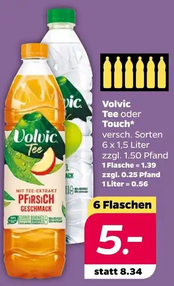 NETTO Volvic Tee oder Touch 6x1,5L Angebot