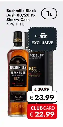 Travel Free Bushmills black bush 80/20 px sherry cask Angebot