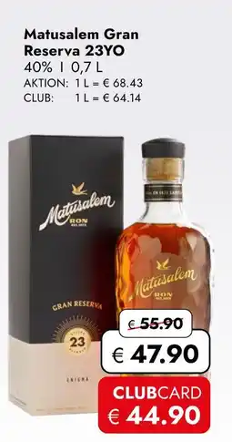 Travel Free Matusalem gran reserva 23yo Angebot