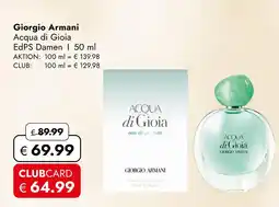 Travel Free Giorgio armani acqua di gioia Angebot