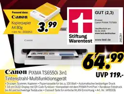 MEDIMAX Canon tintenstrahl-multifunktionsgerät pixma ts6550i 3in1 Angebot
