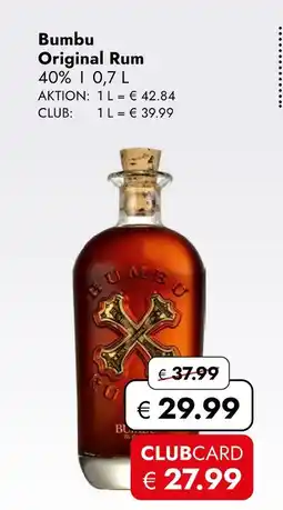 Travel Free Bumbu original rum Angebot