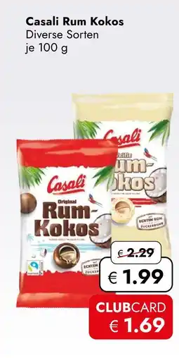 Travel Free Casali rum kokos Angebot