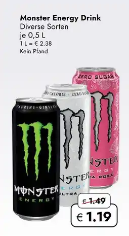 Travel Free Monster energy drink Angebot