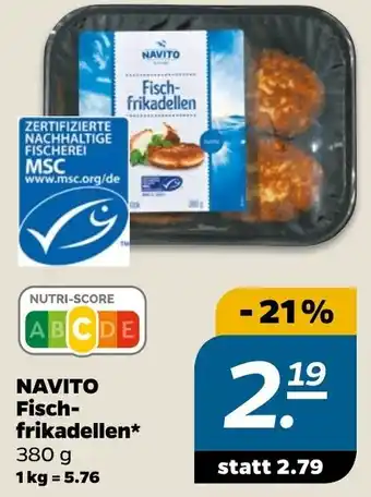 NETTO Navito Fischfrikadellen 380g Angebot