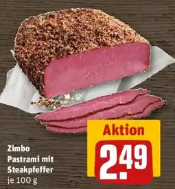 REWE Zimbo Pastrami mit Steakpfeffer Angebot