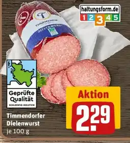 REWE Timmendorfer Dielenwurst Angebot