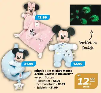 NETTO Minnie oder Mickey Mouse Artikel Glow in the dark Angebot