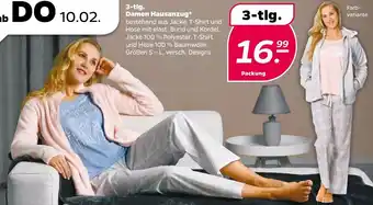 NETTO 3 tlg. Damen Hausanzug Angebot