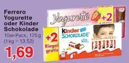 Jawoll Ferrero Yogurette oder Kinder Schokolade Angebot