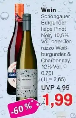 Jawoll Schongauer Burgunderliebe Pinot Noir oder Terrazzo Weißburgunder & Chardonnay Angebot