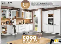 Franz Knuffmann Moderne Landhausküche "Holda" inkl. Glashängeschranken Angebot