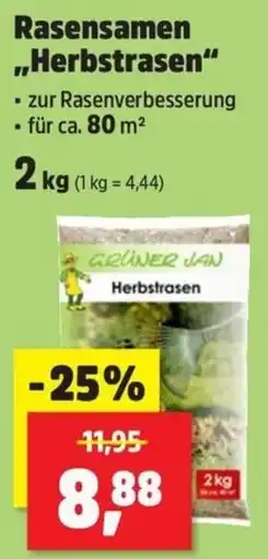 Thomas Philipps Rasensamen "Herbstrasen" GRÜNER JAN Angebot