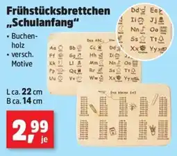 Thomas Philipps Frühstücksbrettchen "Schulanfang" Angebot