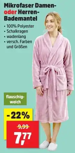 Thomas Philipps Mikrofaser Damen- oder Herren-Bademantel Angebot