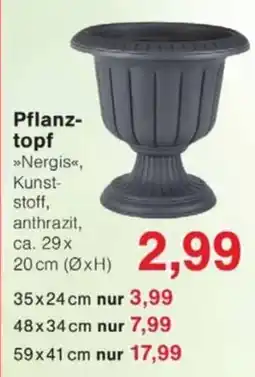 Jawoll Pflanztopf »Nergis«, Kunststoff, anthrazit Angebot
