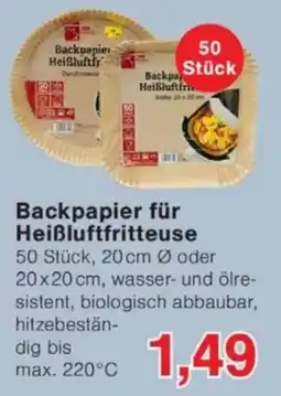 Jawoll Backpapier für Heißluftfritteuse Angebot