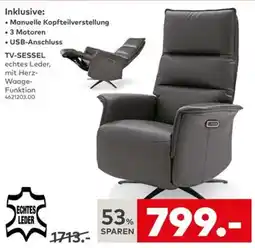 porta TV-SESSEL echtes Leder Angebot