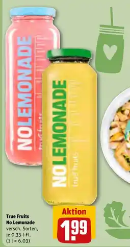 REWE True Fruits No Lemonade Angebot