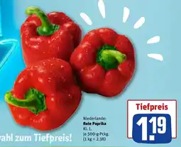 REWE Rote Paprika Angebot
