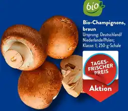 Aldi Süd Bio-Champignons, braun Angebot