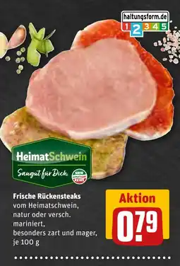 REWE HeimatSchwein Frische Rückensteaks Angebot
