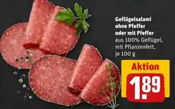REWE Geflügelsalami ohne Pfeffer Angebot
