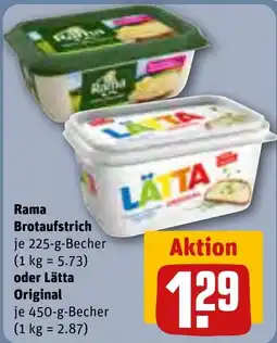 REWE Rama Brotaufstrich Angebot