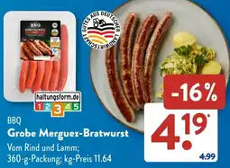 Aldi Süd BBQ Grobe Merguez-Bratwurst Angebot