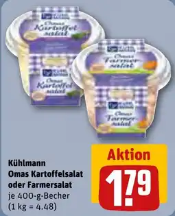 REWE Kühlmann Omas Kartoffelsalat oder Farmersalat Angebot