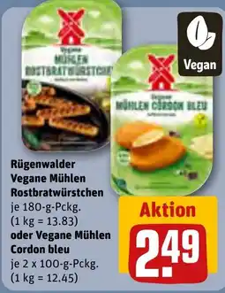 REWE Rügenwalder Vegane Mühlen Rostbratwürstchen Angebot