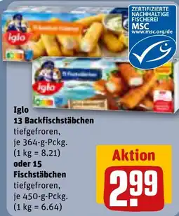 REWE Iglo Backfischstäbchen Angebot